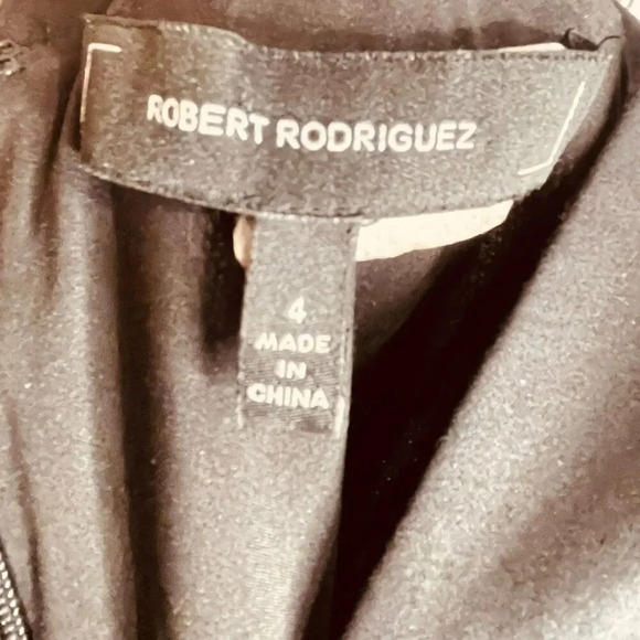 Robert Rodriguez Zebra Stripe Lace Sleeveless Flared Dress - Picture 5 of 14